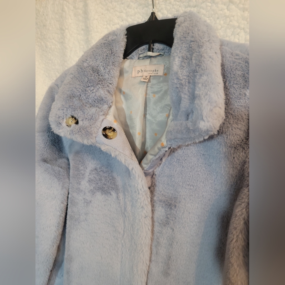 Womens Size M Philosophy Teddy Jacket in Lilac - Picture 5 of 12